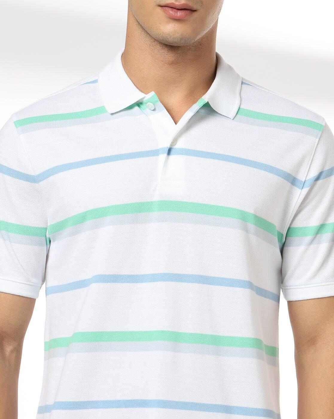 NETPLAY | Men Striped Slim Fit Polo T-Shirt|3