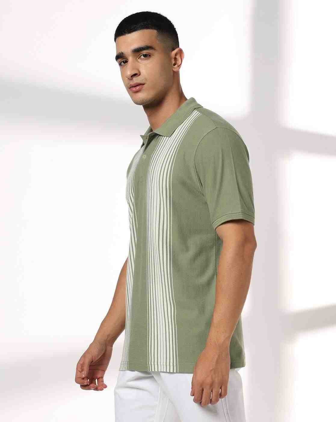 NETPLAY | Men Striped Slim Fit Polo T-Shirt|0