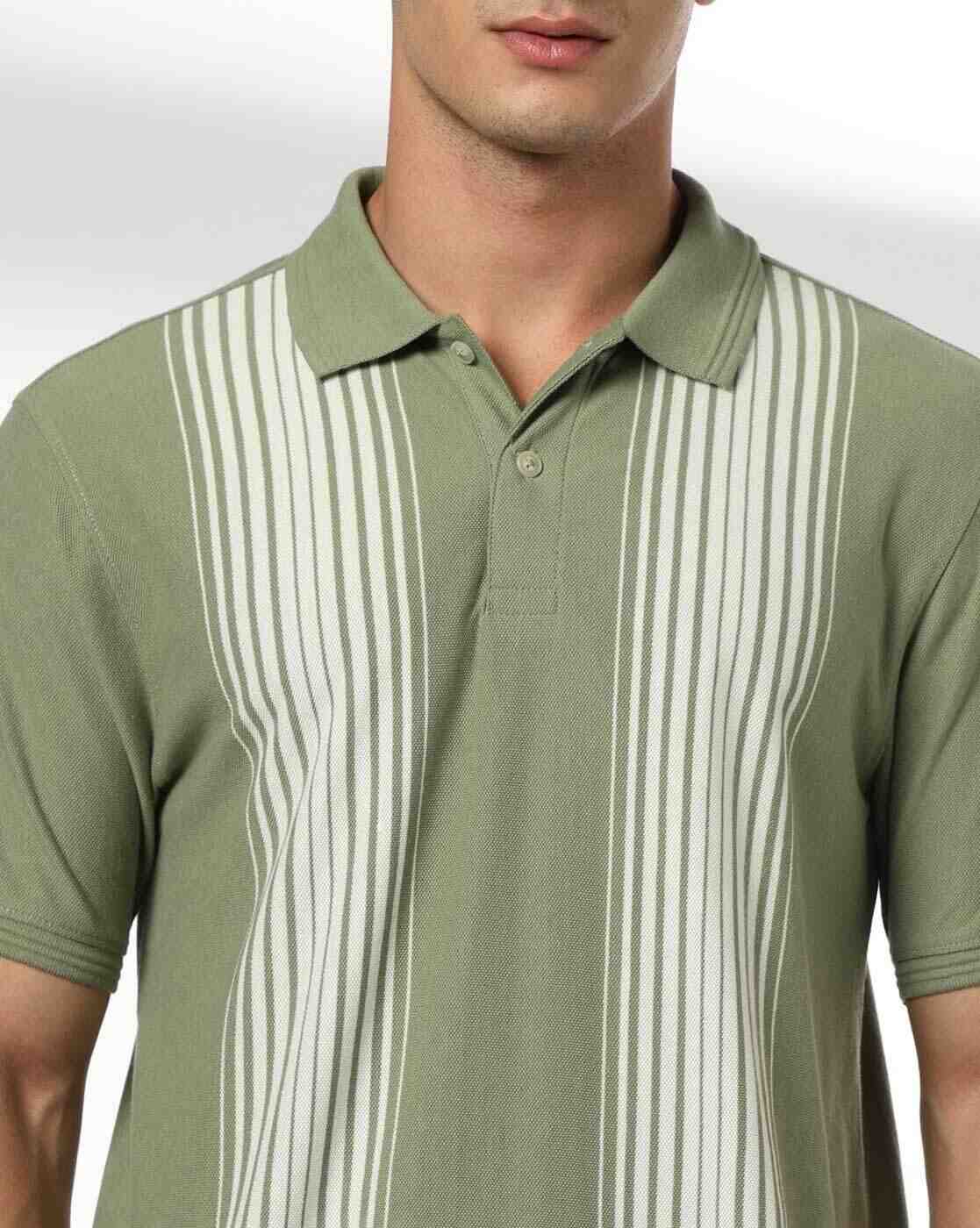 NETPLAY | Men Striped Slim Fit Polo T-Shirt|2