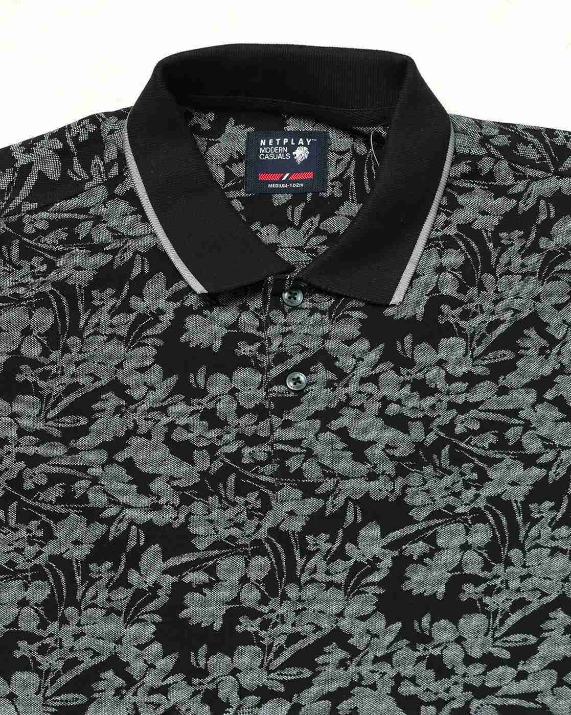 NETPLAY | Men All-Over Print Slim Fit Polo T-Shirt|4