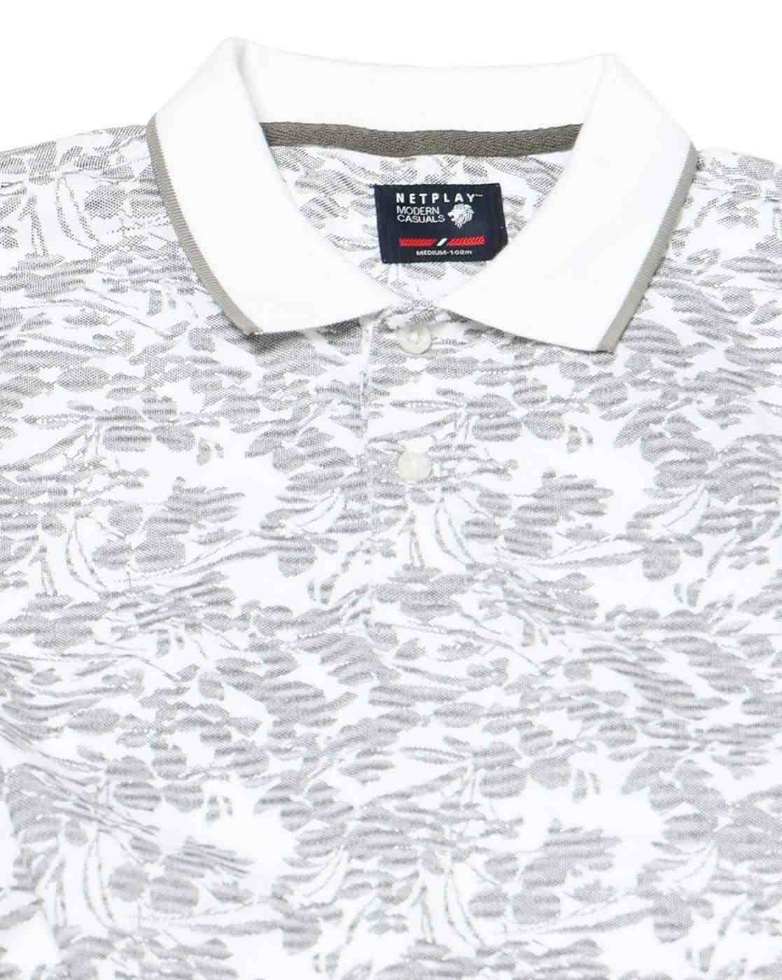 NETPLAY | Men All-Over Print Slim Fit Polo T-Shirt|5