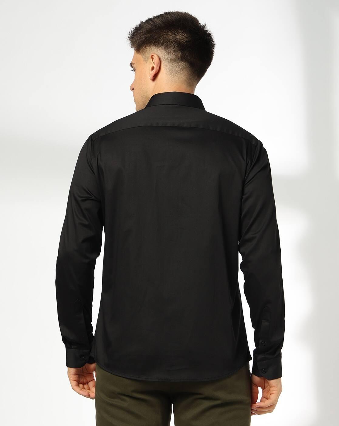 NETPLAY | Men Slim Fit Spread Collar Shirt|2