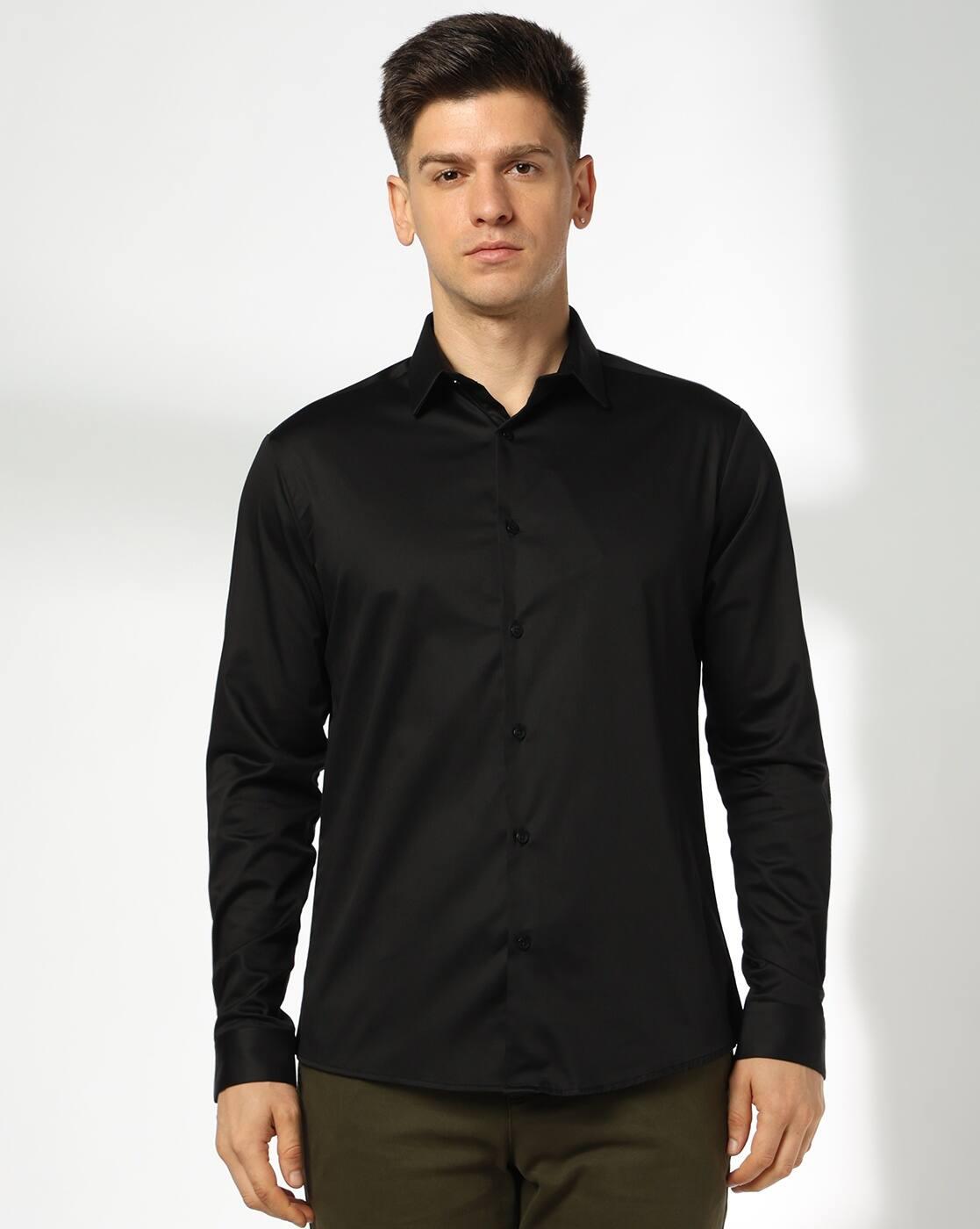 NETPLAY | Men Slim Fit Spread Collar Shirt|3