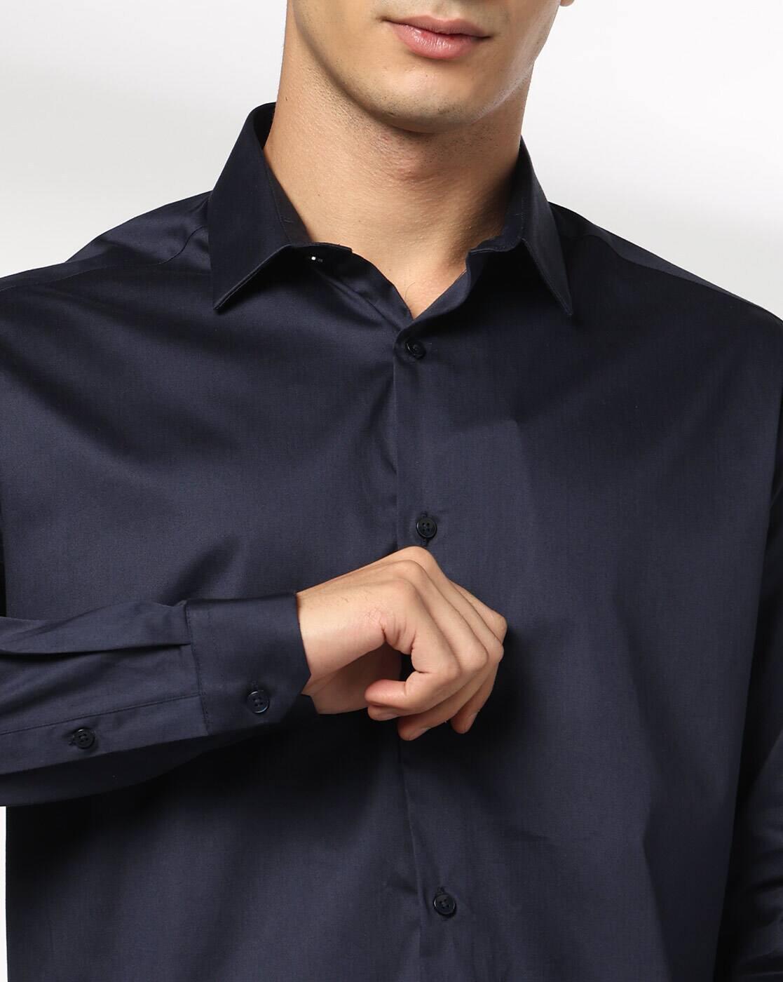 NETPLAY | Men Slim Fit Shirt with Spread Collar|4