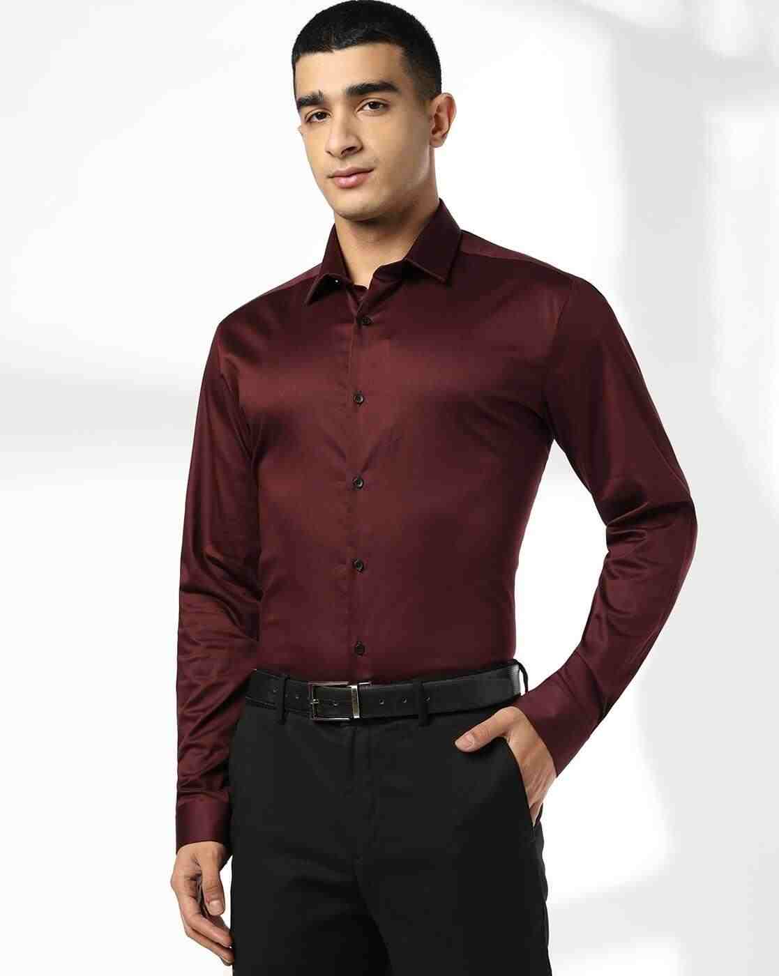 NETPLAY | Men Slim Fit Shirt with Spread Collar|0