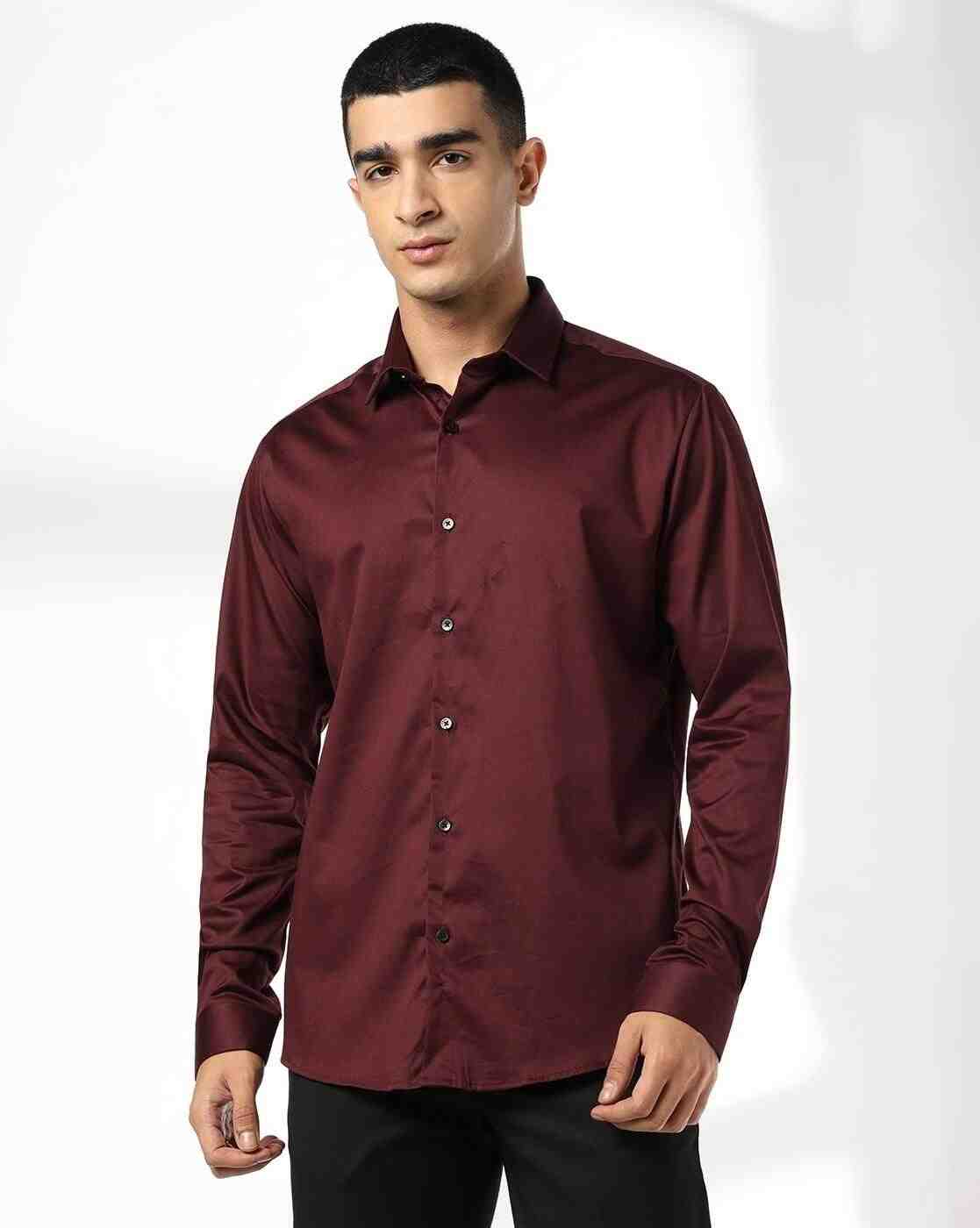 NETPLAY | Men Slim Fit Shirt with Spread Collar|3