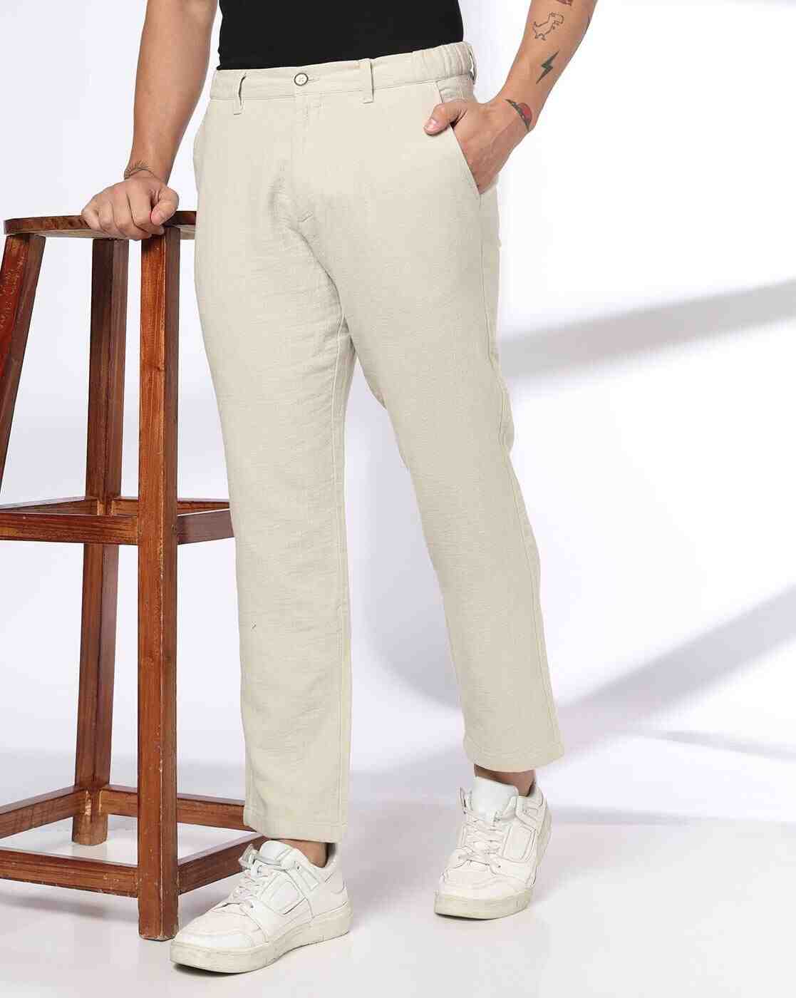 NETPLAY | Men Regular Fit Flat-Front Trousers|0