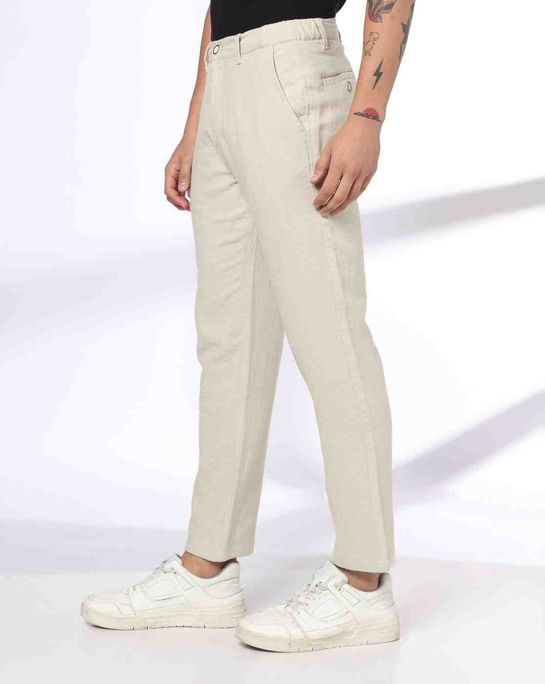 NETPLAY | Men Regular Fit Flat-Front Trousers|1