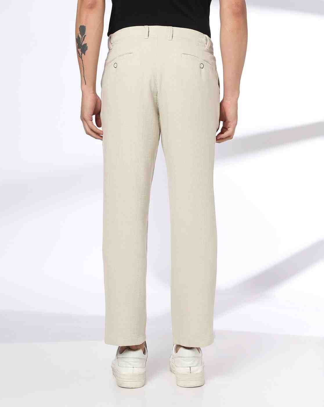 NETPLAY | Men Regular Fit Flat-Front Trousers|2