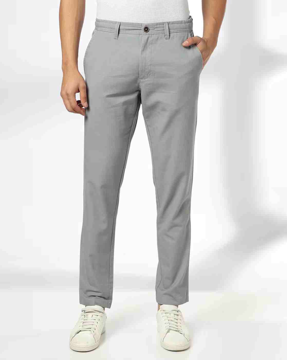 Men Slim Fit Cropped Chinos