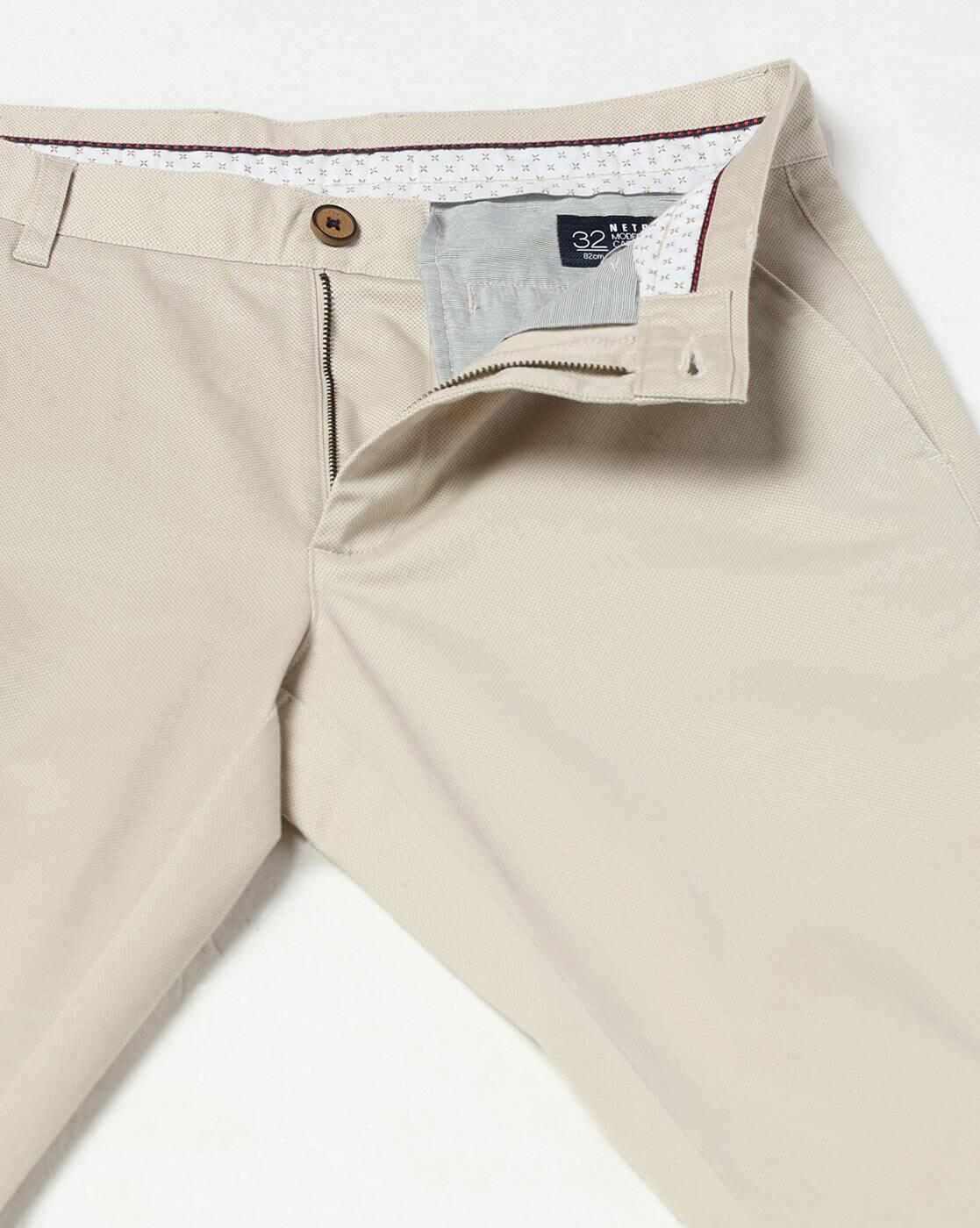 NETPLAY | Men Slim Fit Flat-Front Chinos|4