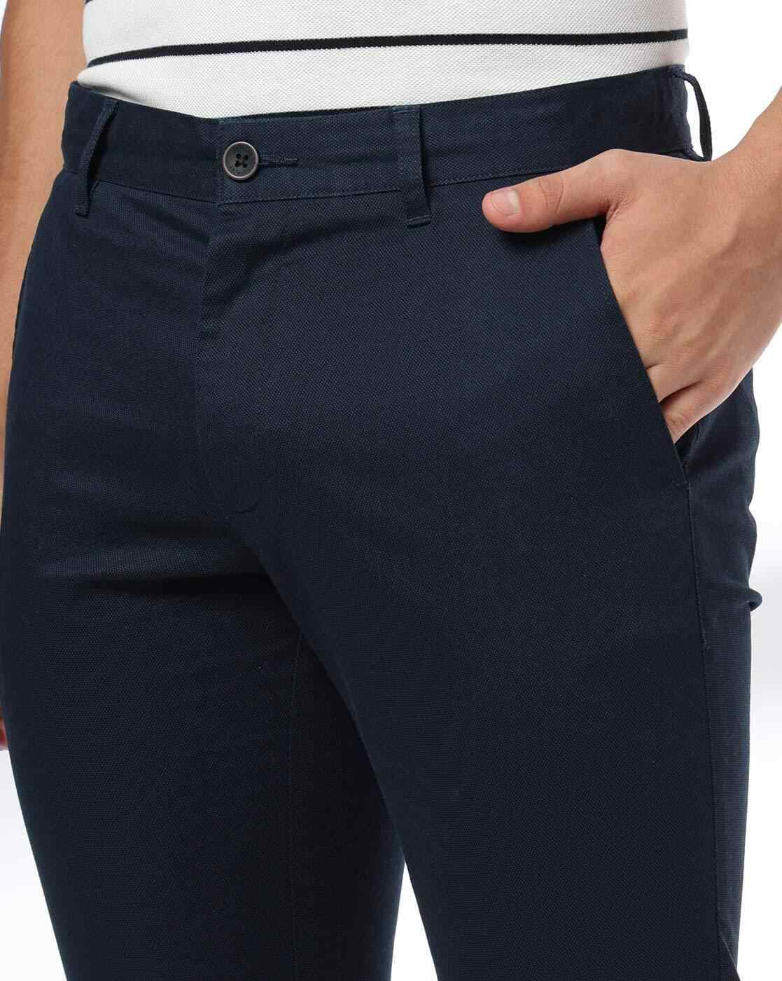 NETPLAY | Men Slim Fit Flat-Front Chinos|3