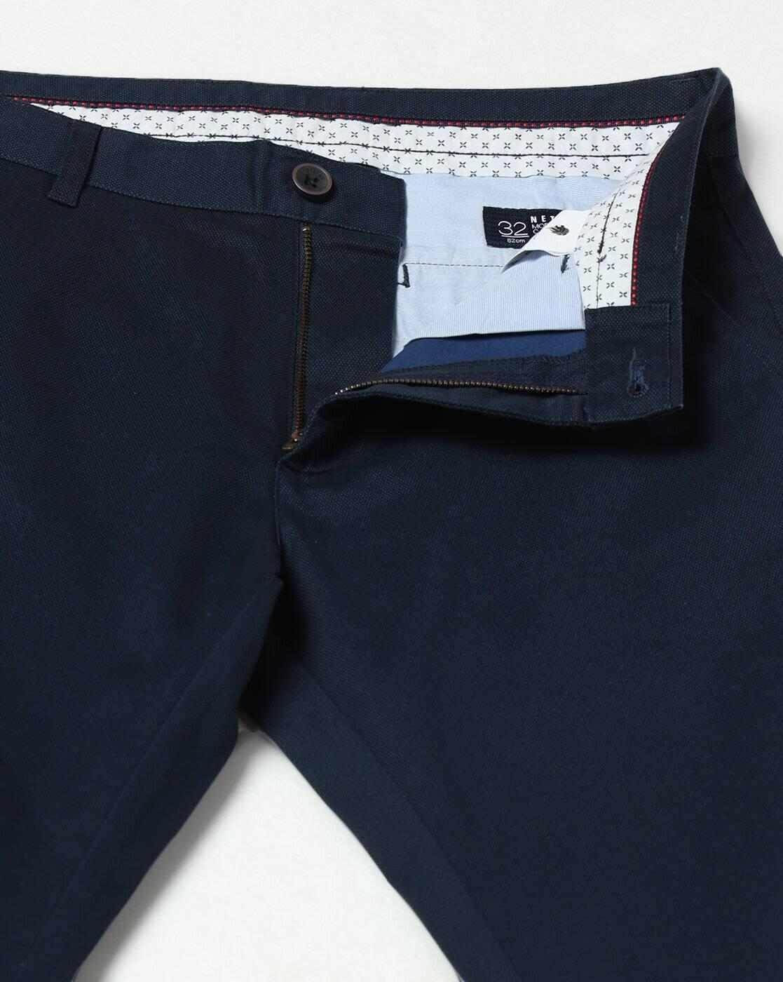 NETPLAY | Men Slim Fit Flat-Front Chinos|4
