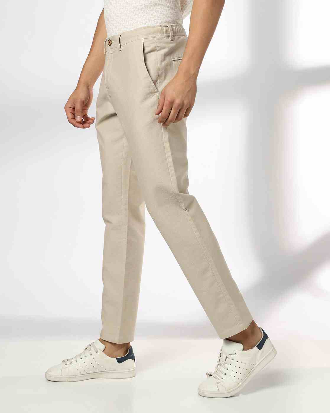 NETPLAY | Men Slim Fit Flat-Front Trousers|1