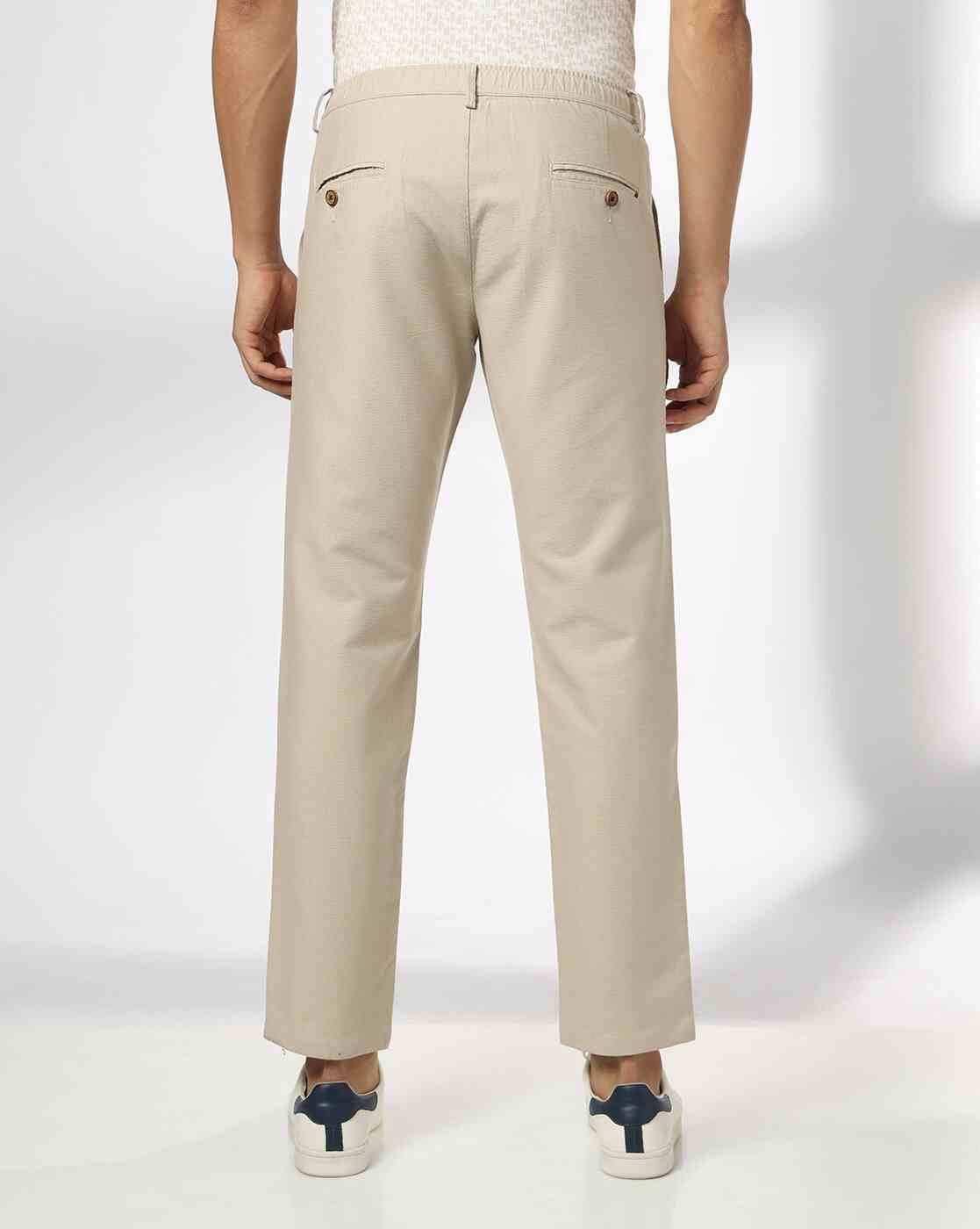 NETPLAY | Men Slim Fit Flat-Front Trousers|2