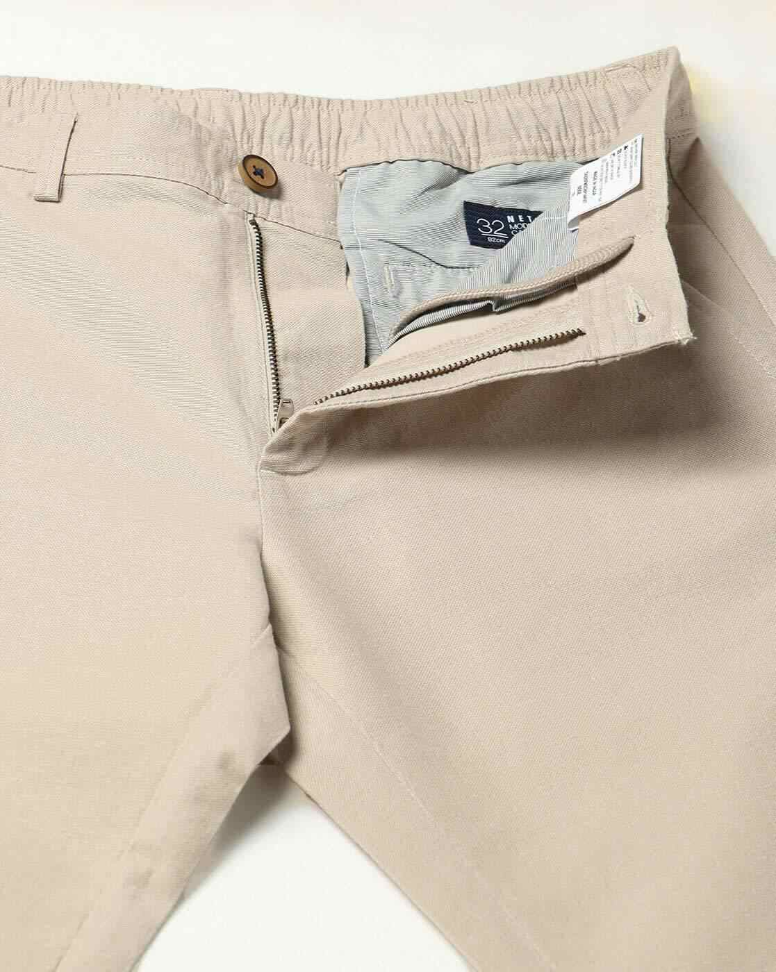 NETPLAY | Men Slim Fit Flat-Front Trousers|4