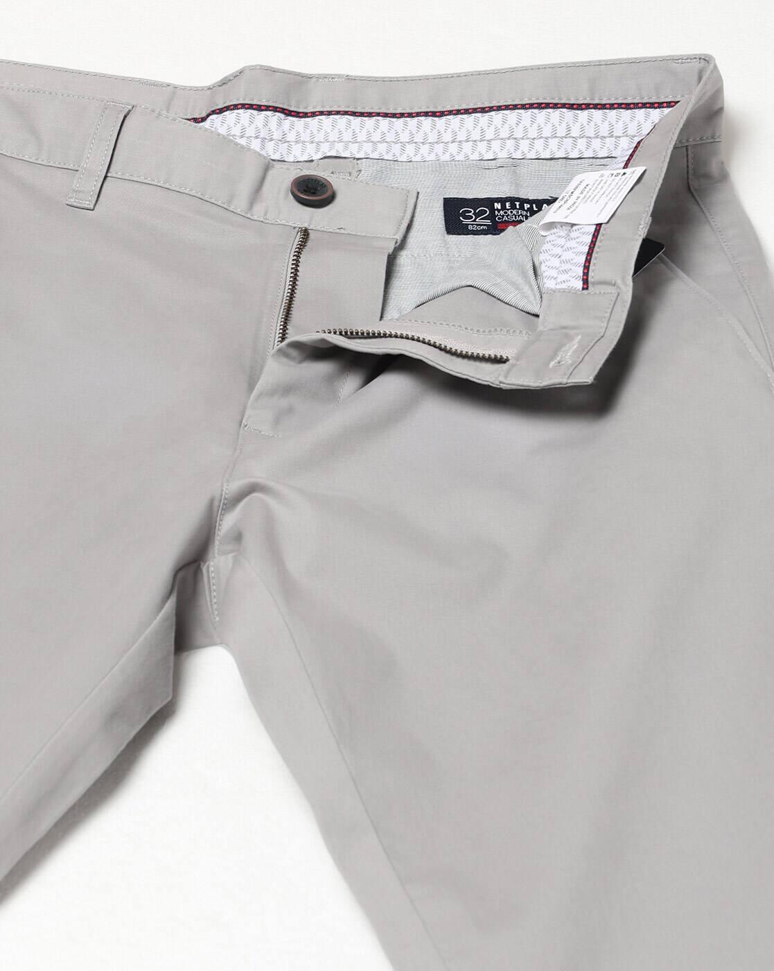 NETPLAY | Men Slim Fit Flat-Front Chinos|4