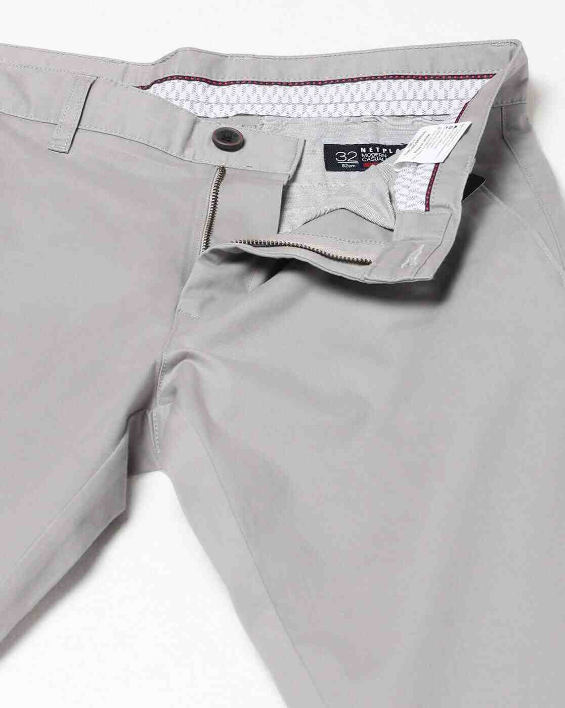 NETPLAY | Men Slim Fit Flat-Front Chinos|4