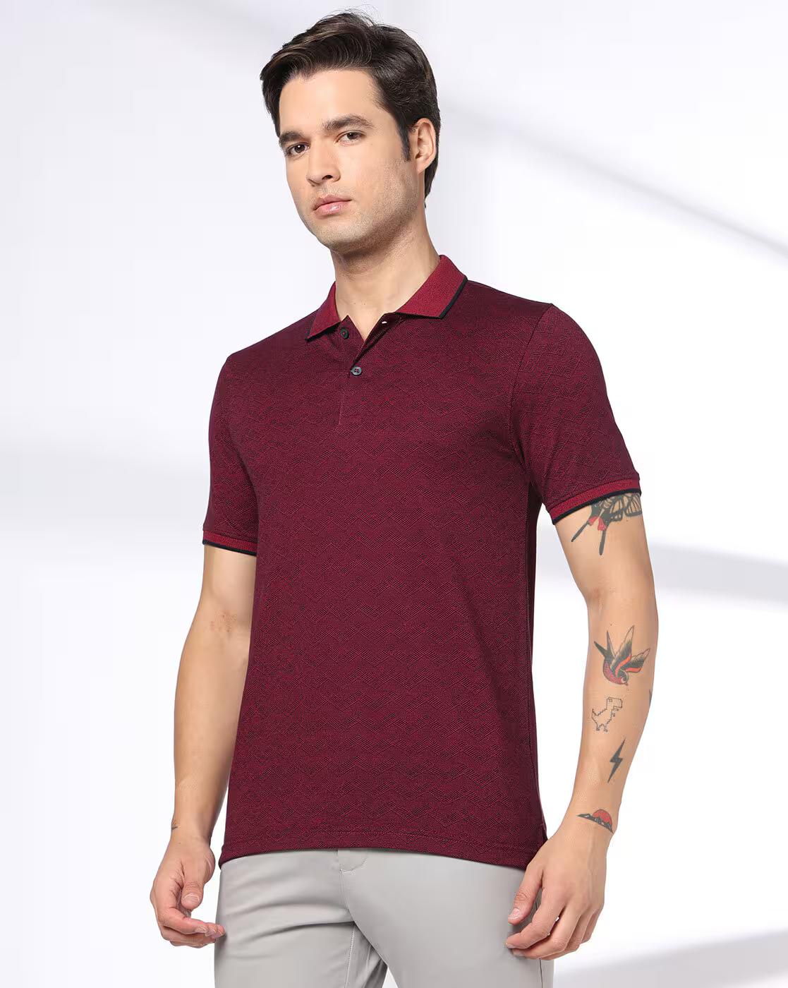 NETPLAY | Men Slim Fit Polo T-Shirt|0