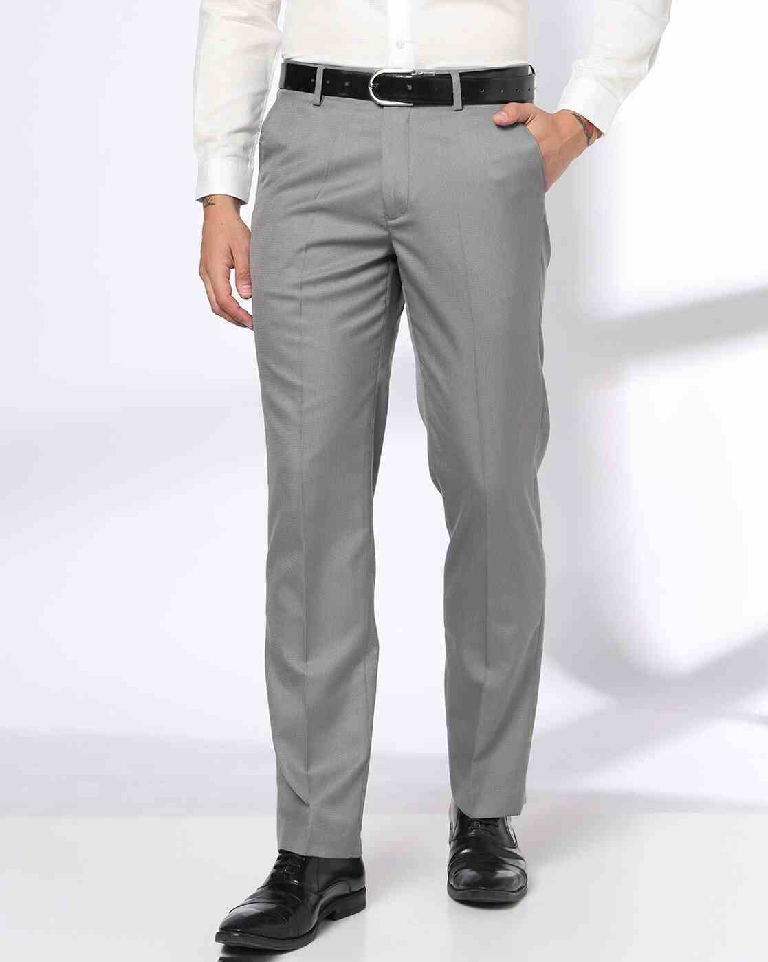 NETPLAY | Men Tapered Fit Flat-Front Trousers|0