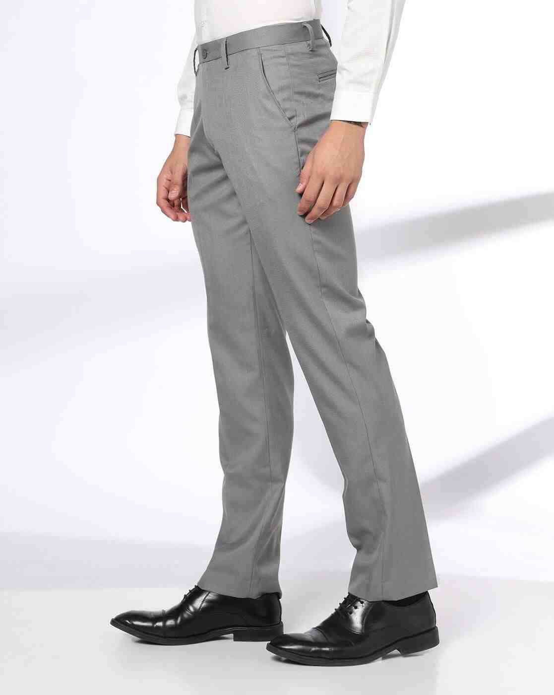 NETPLAY | Men Tapered Fit Flat-Front Trousers|1