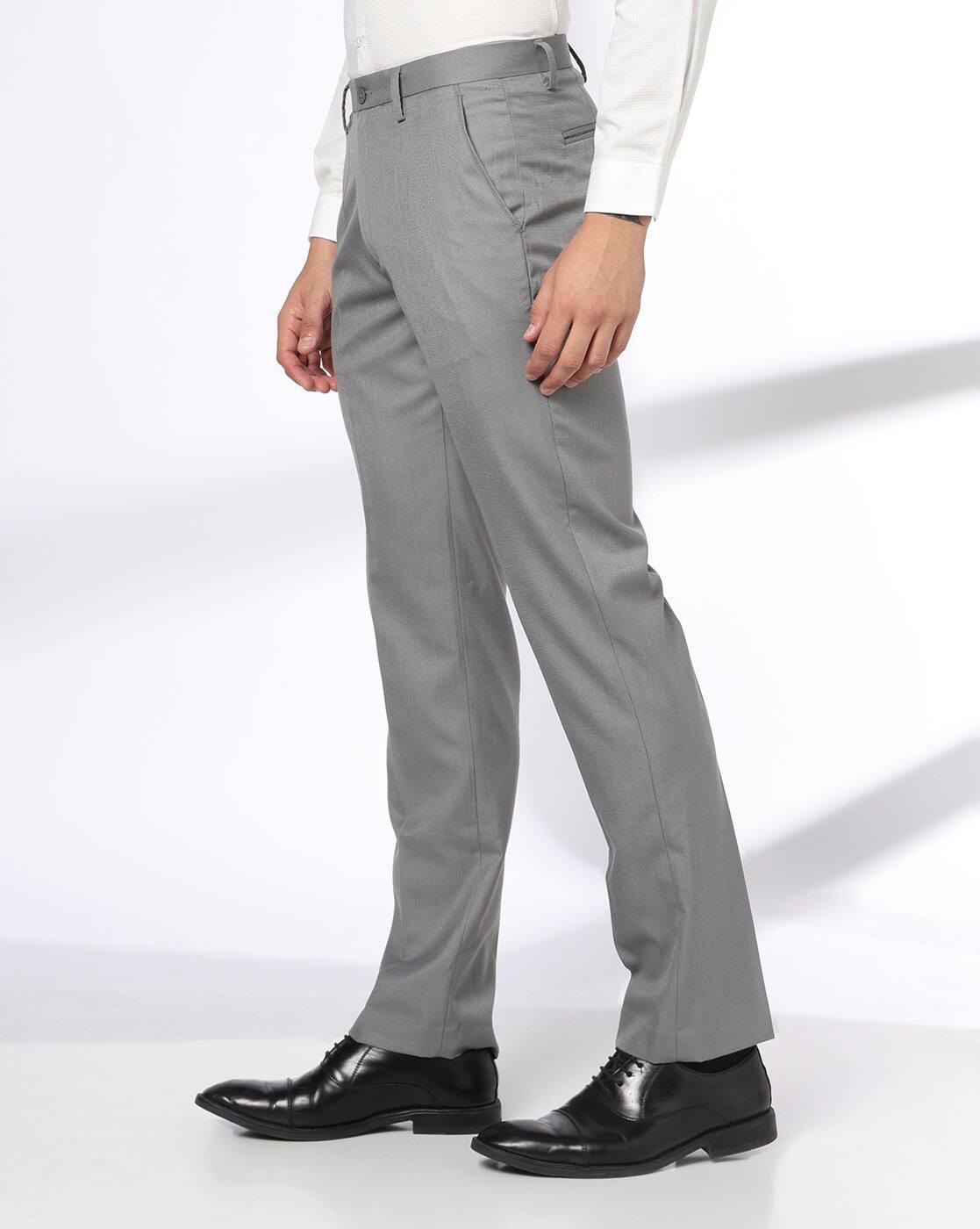 NETPLAY | Men Tapered Fit Flat-Front Trousers|1