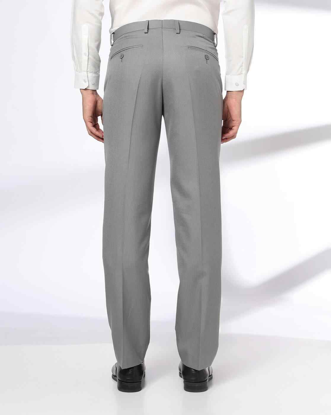 NETPLAY | Men Tapered Fit Flat-Front Trousers|2