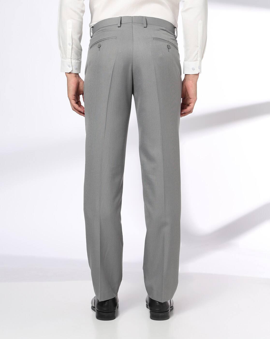 NETPLAY | Men Tapered Fit Flat-Front Trousers|2