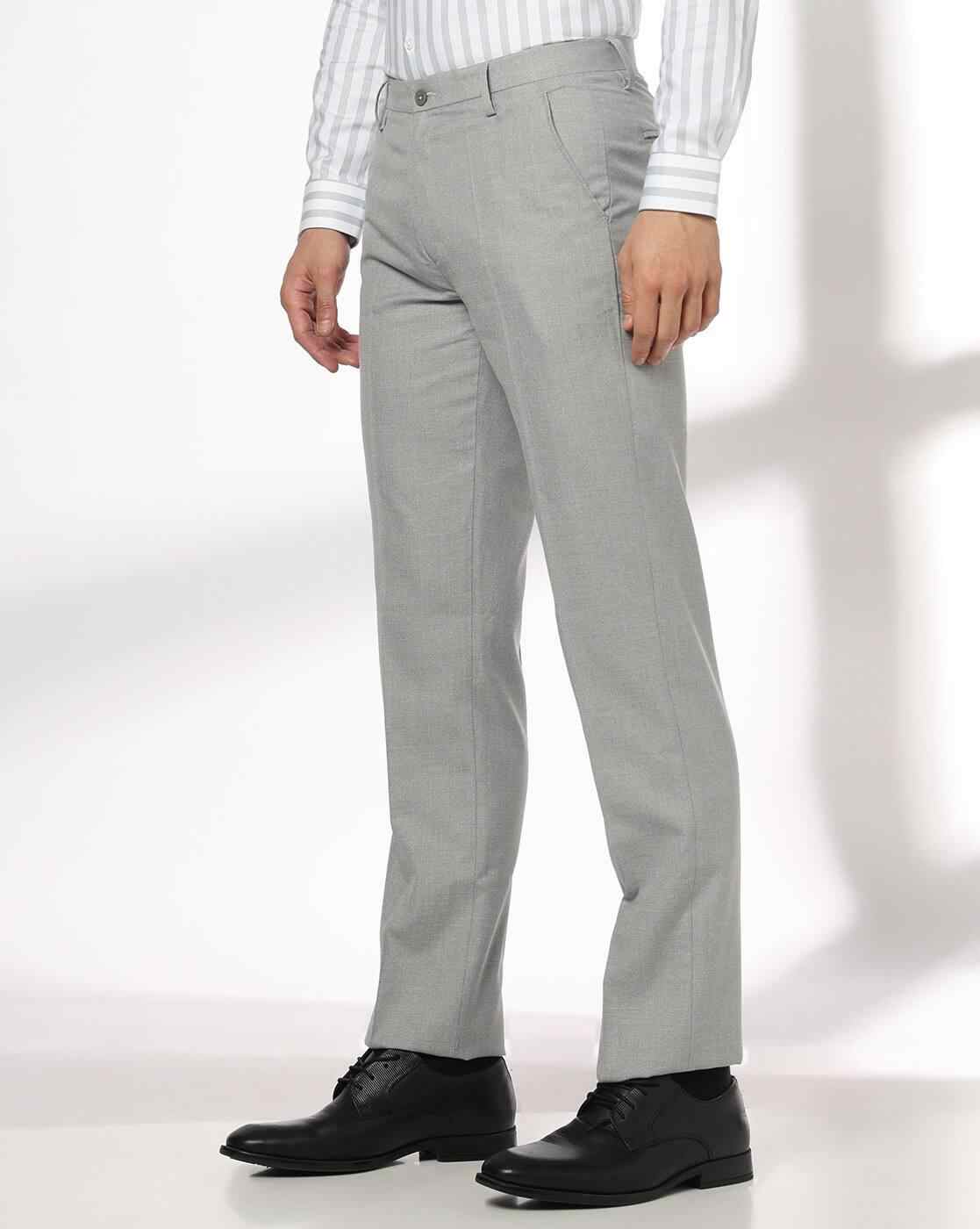 NETPLAY | Men Slim Fit Flat-Front Trousers|1