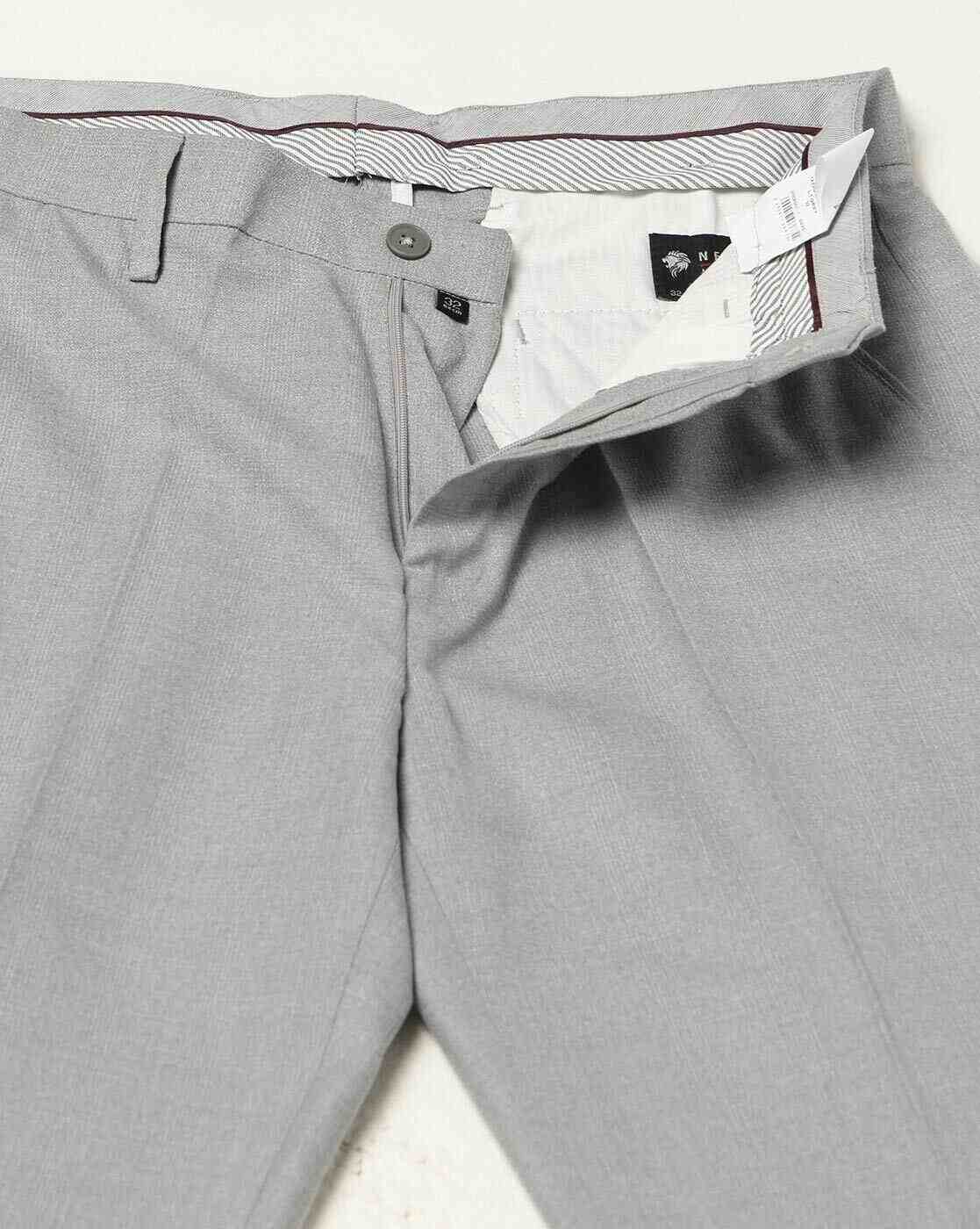 NETPLAY | Men Slim Fit Flat-Front Trousers|4