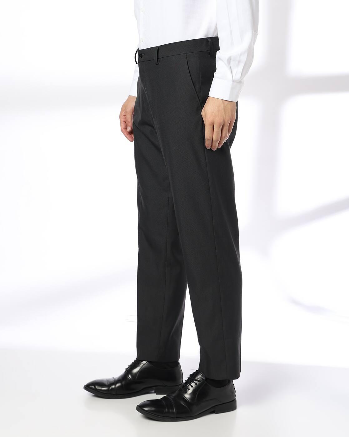 NETPLAY | Men Slim Fit Flat-Front Trousers|1