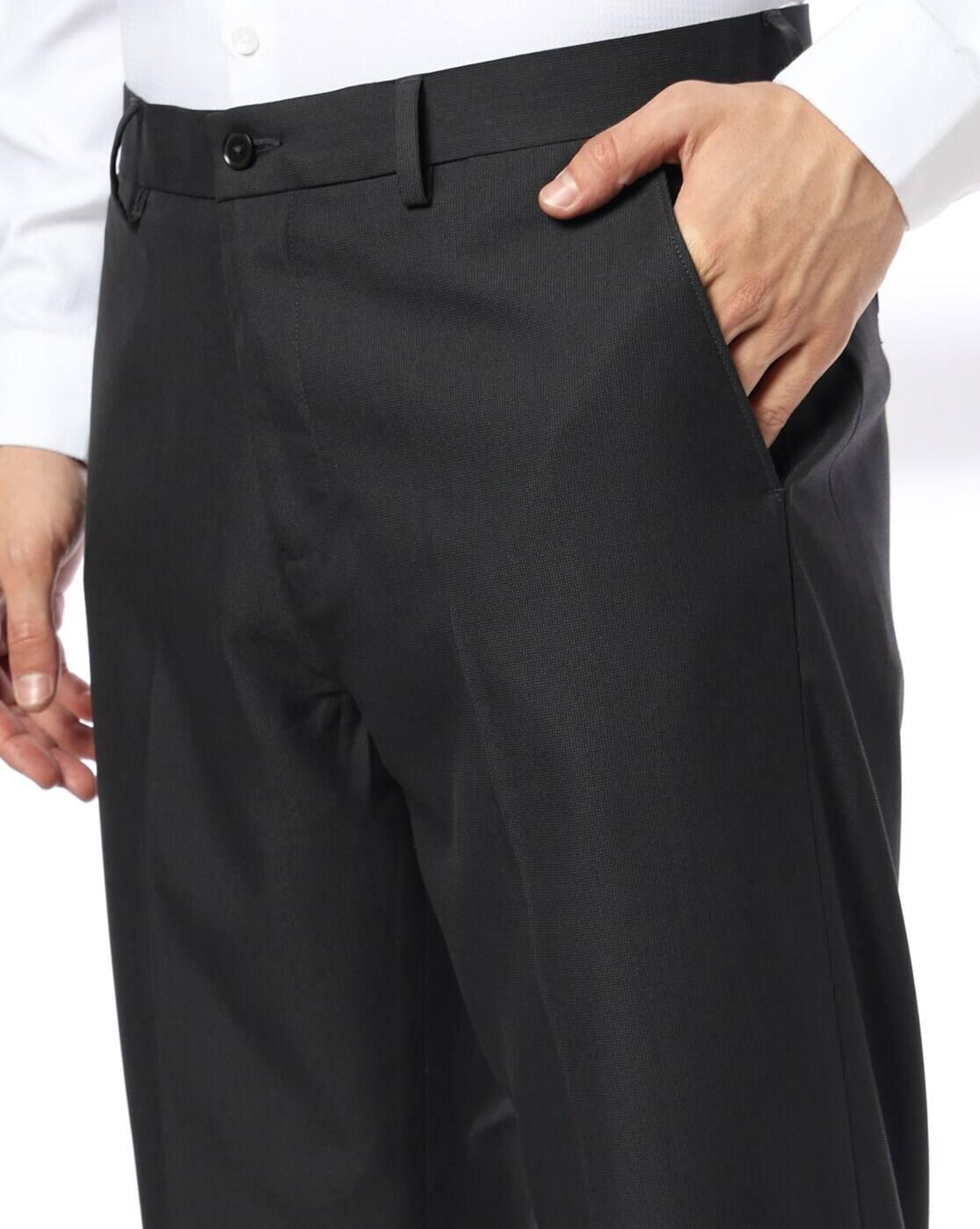 NETPLAY | Men Slim Fit Flat-Front Trousers|3