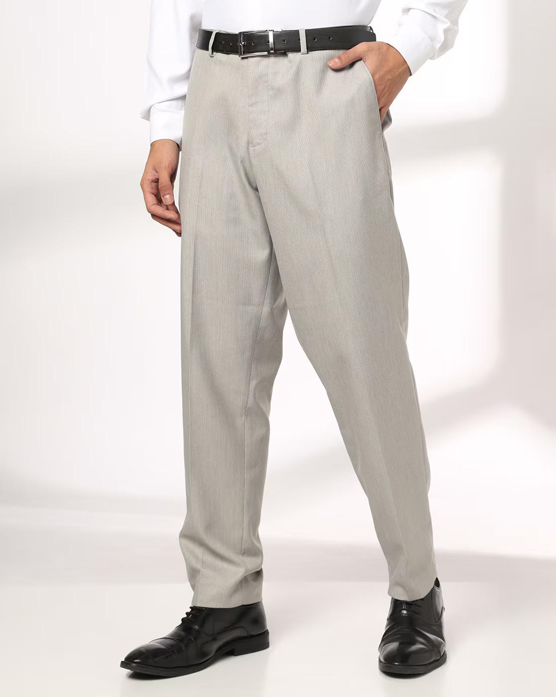 NETPLAY | Men Slim Fit Flat-Front Trousers|0
