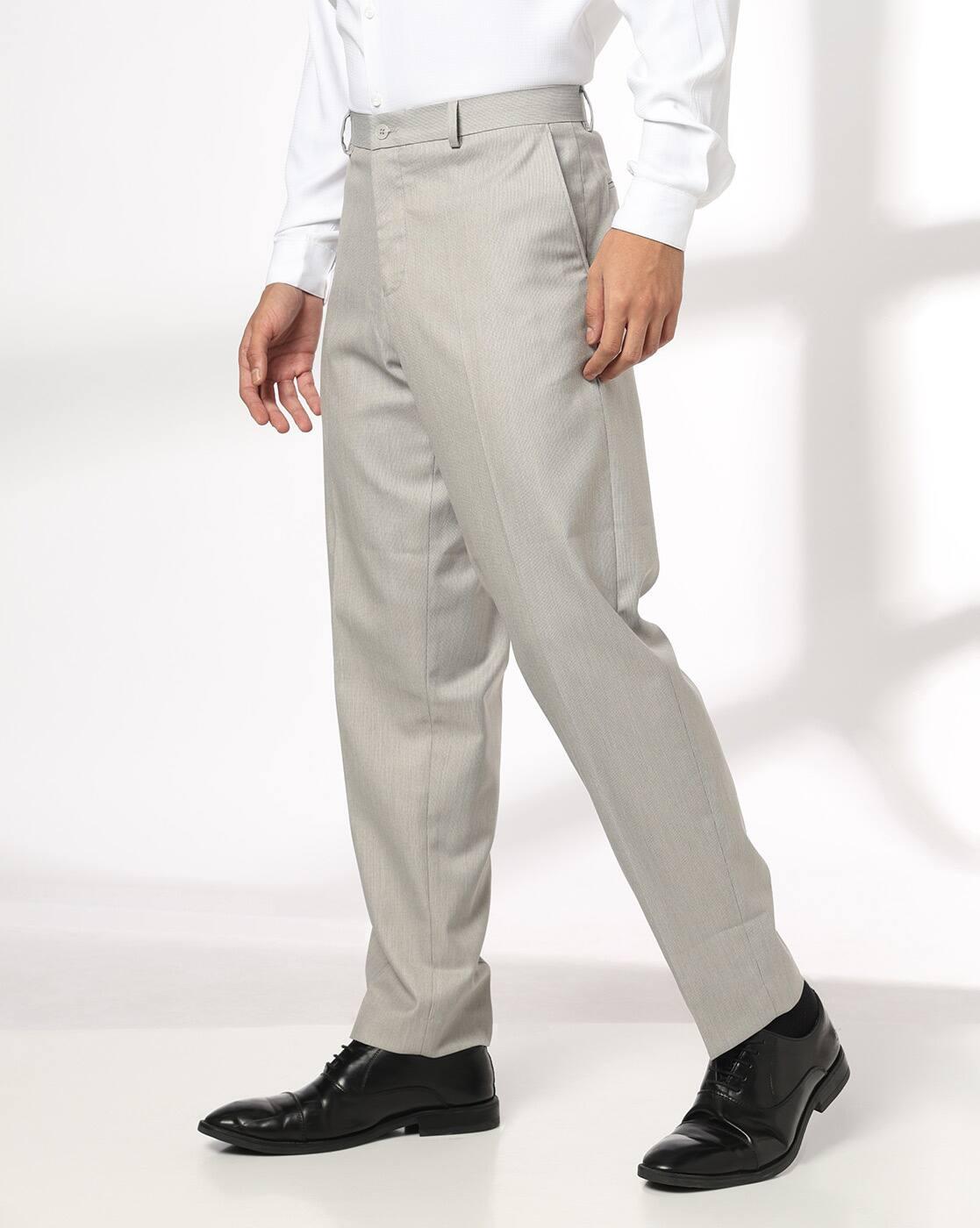 NETPLAY | Men Slim Fit Flat-Front Trousers|1