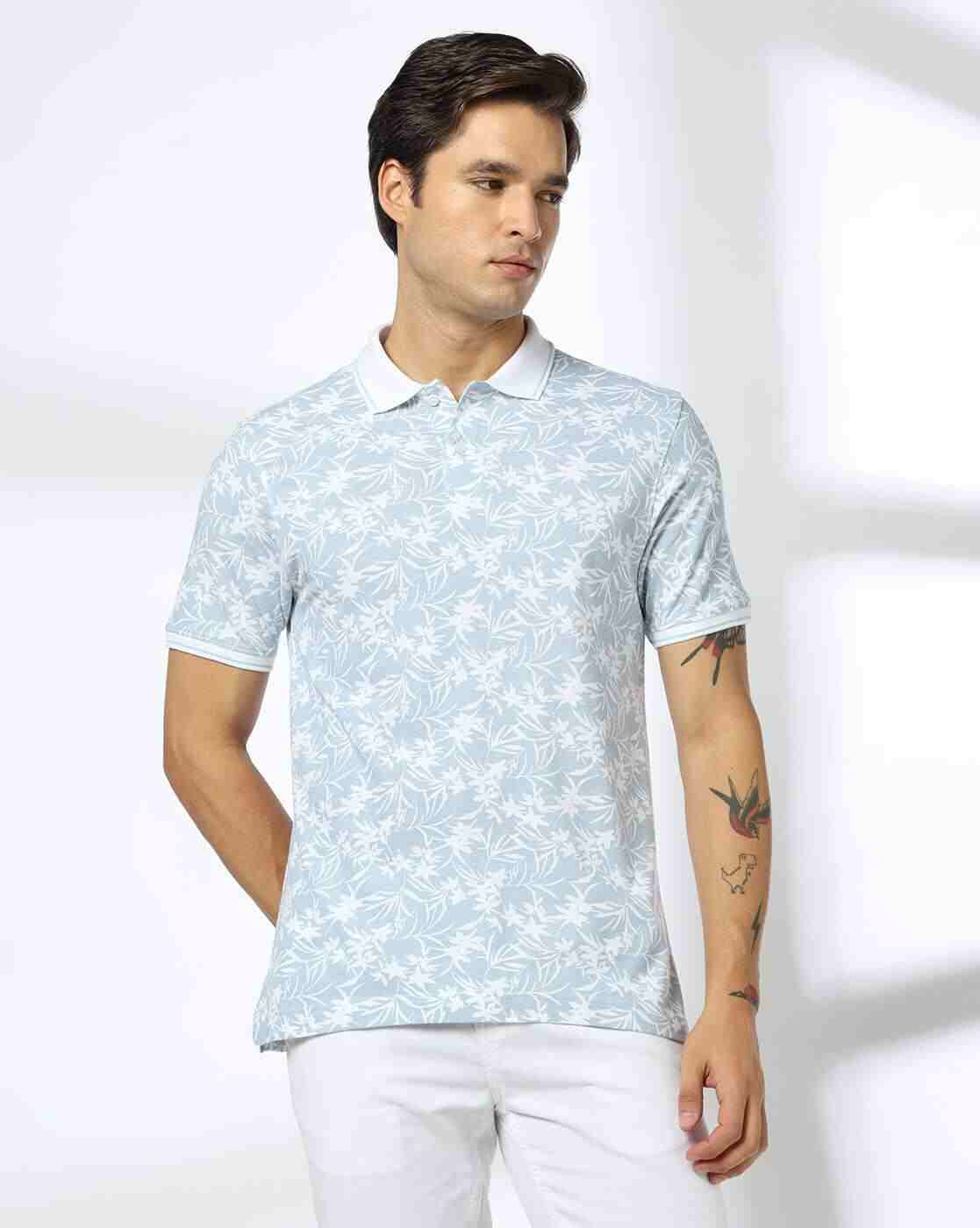 NETPLAY | Men Printed Slim Fit Polo T-Shirt|0