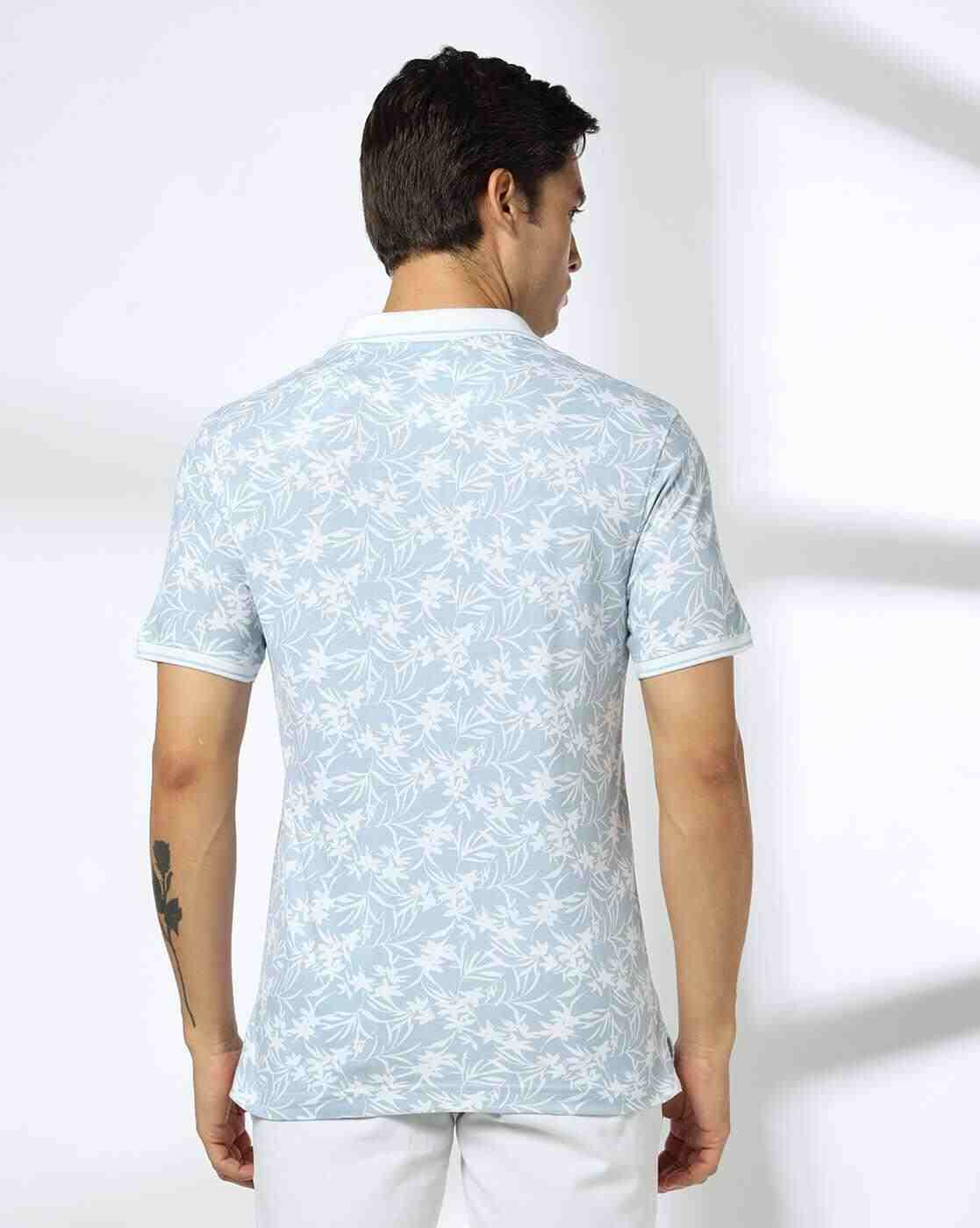 NETPLAY | Men Printed Slim Fit Polo T-Shirt|2