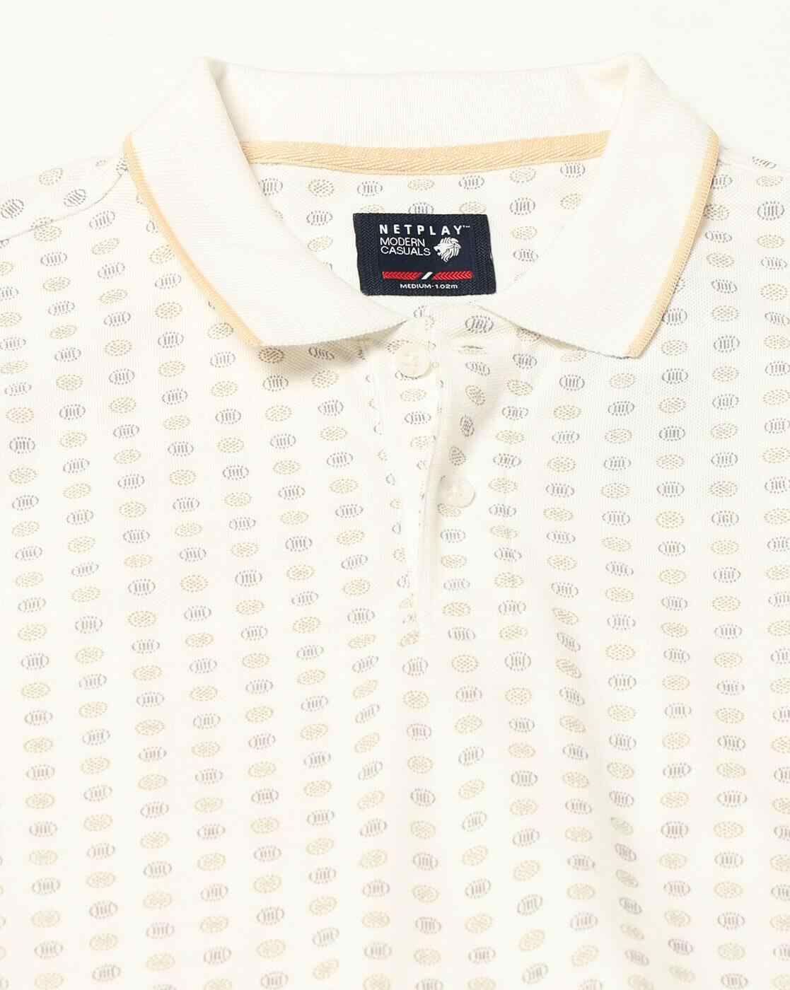 NETPLAY | Men All-Over Slim Fit Polo T-Shirt|4