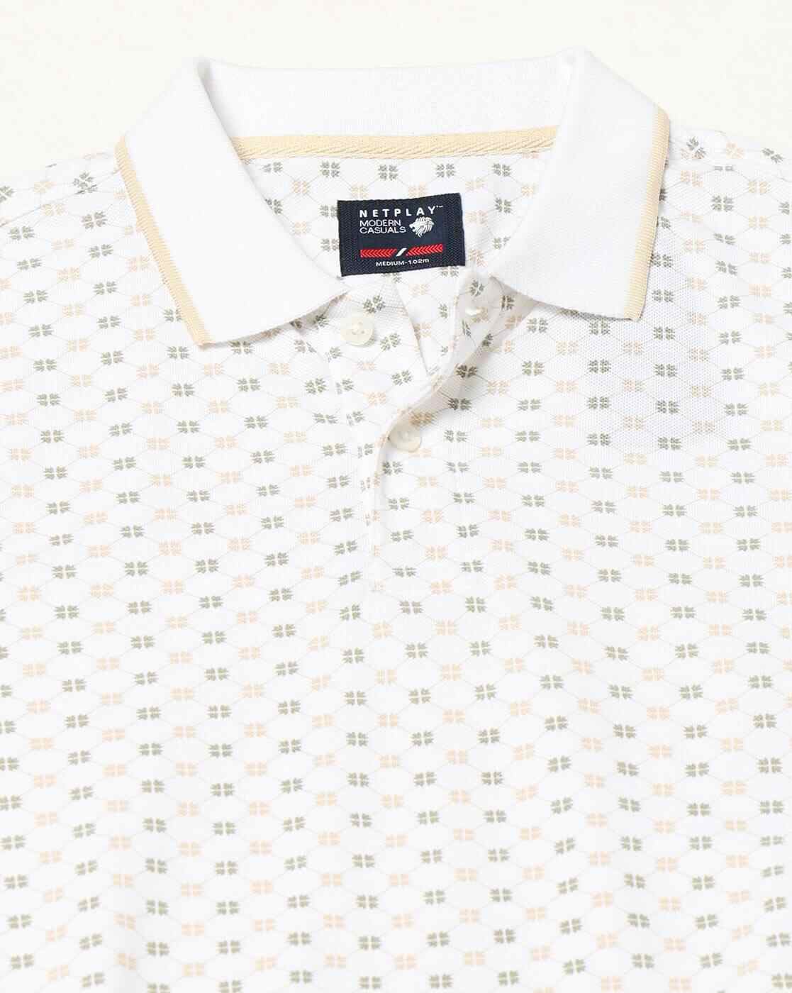 NETPLAY | Men All-Over Slim Fit Polo T-Shirt|4