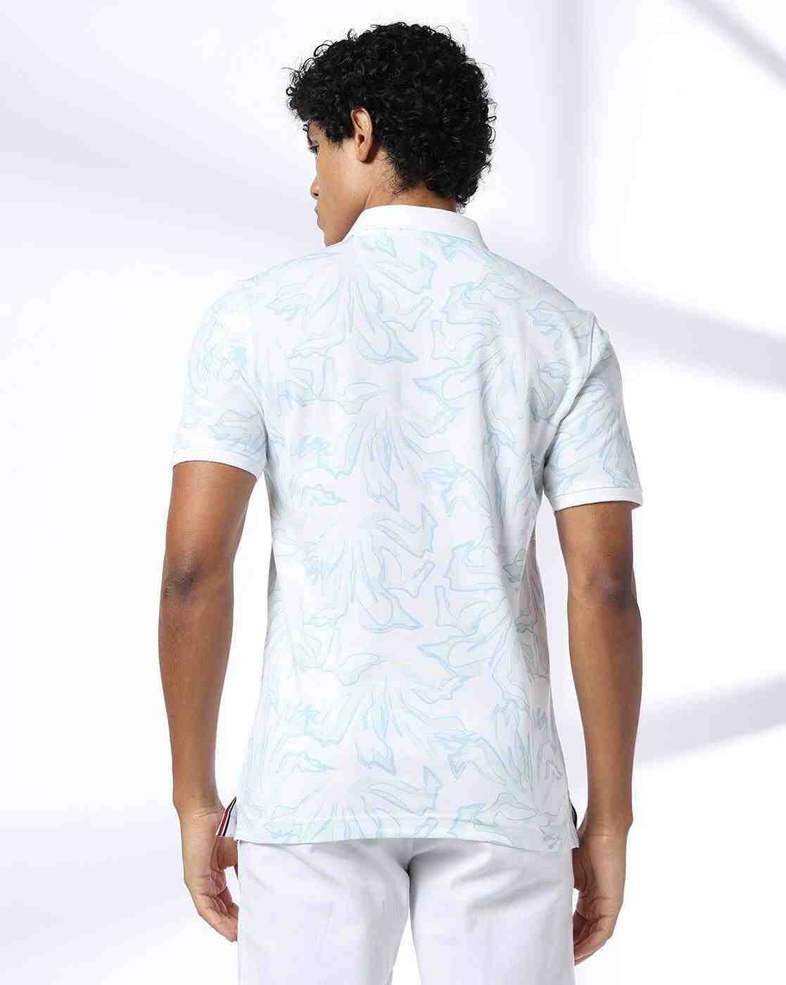 NETPLAY | Men Printed Slim Fit Polo T-Shirt|2
