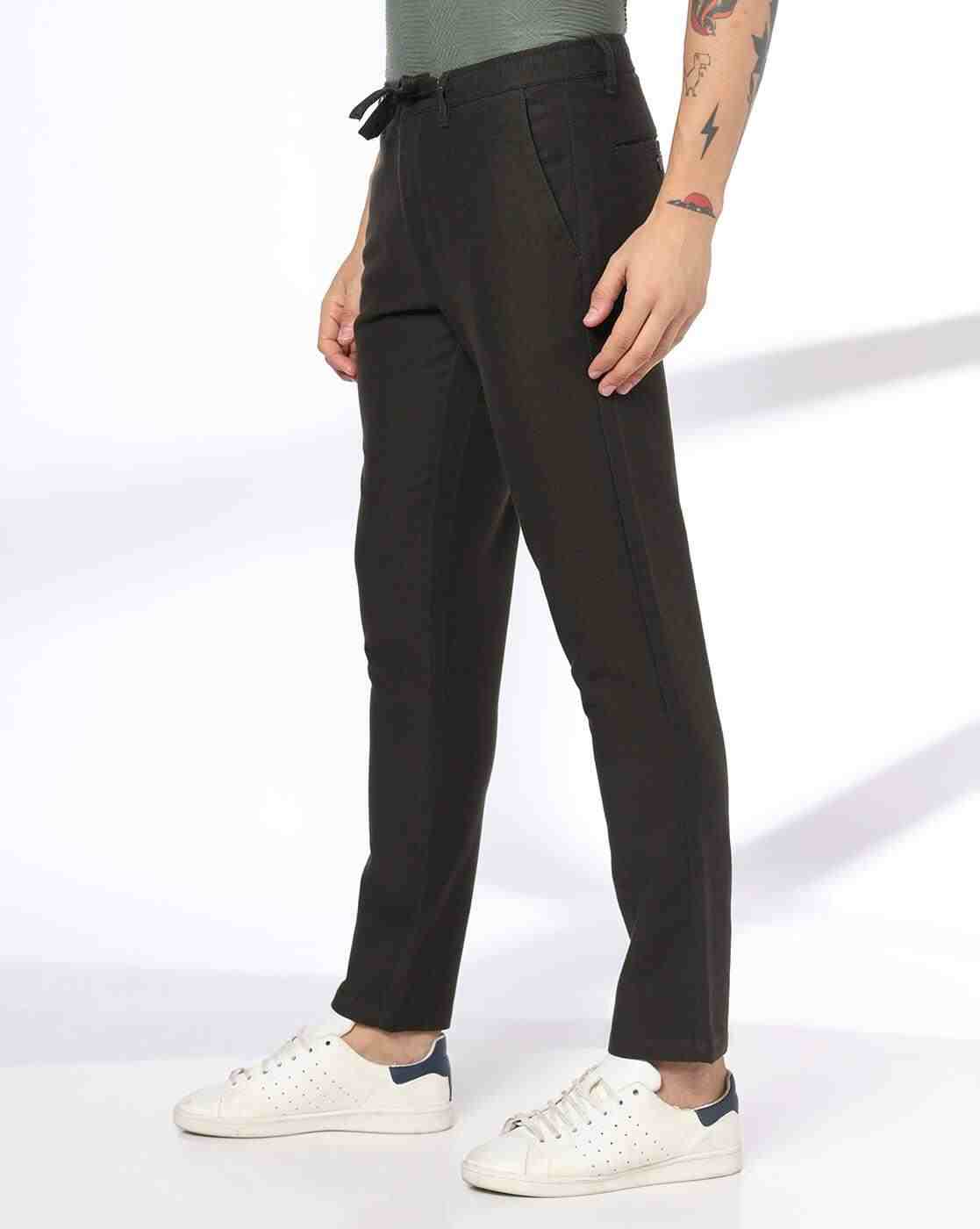 NETPLAY | Men Slim Fit Flat-Front Trousers|1