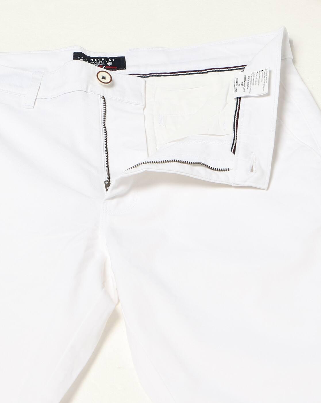 NETPLAY | Men Regular Fit Flat-Front Shorts|4
