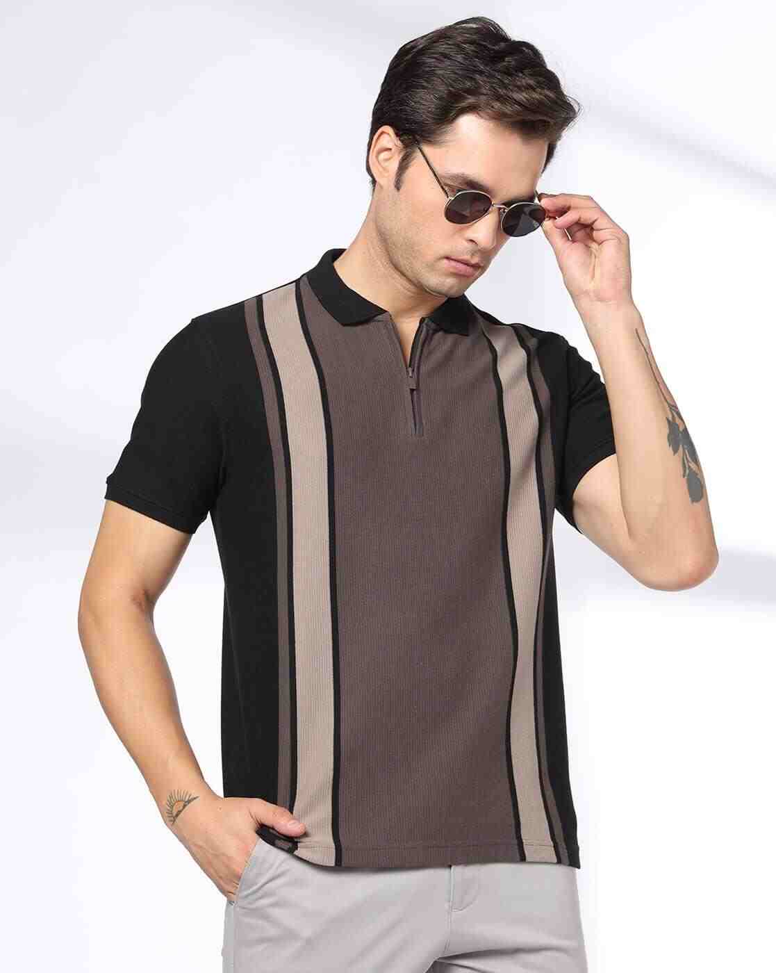NETPLAY | Men Vertical Striped Slim Fit Polo T-Shirt|0