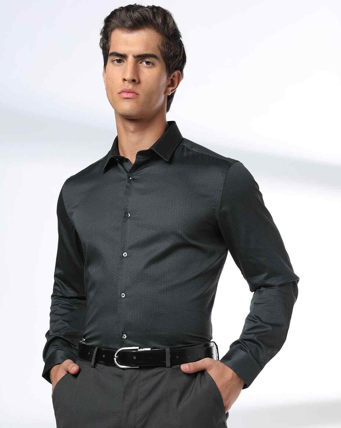 NETPLAY | Men Patterned Slim Fit Shirt|0