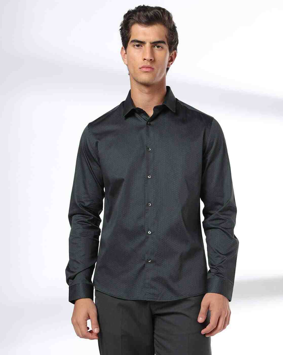 NETPLAY | Men Patterned Slim Fit Shirt|3