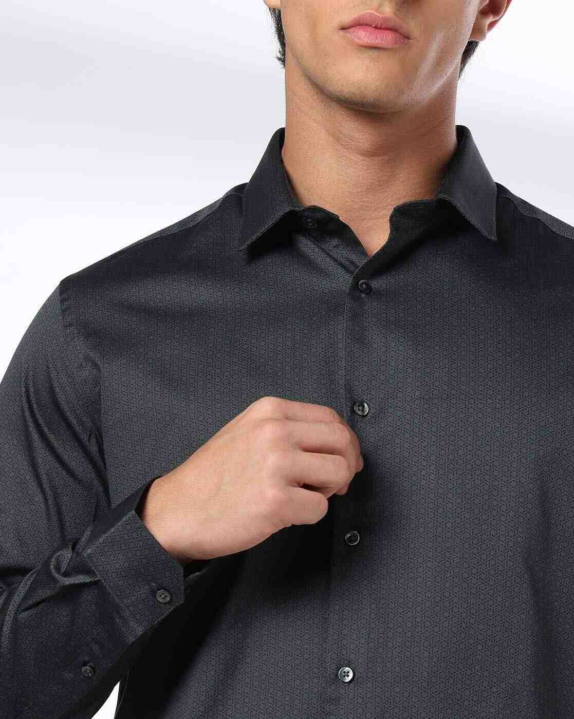 NETPLAY | Men Patterned Slim Fit Shirt|4