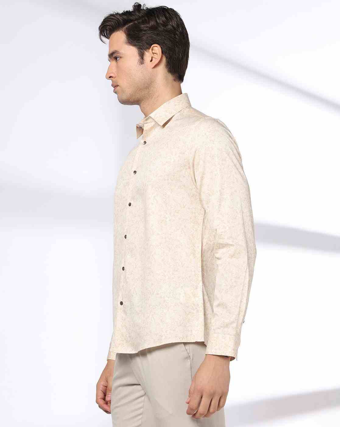 NETPLAY | Men Printed Slim Fit Cotton Shirt|1