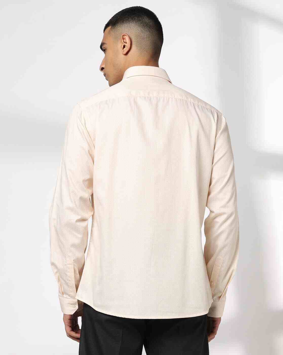 NETPLAY | Men Patterned Slim Fit Shirt with Patch Pocket|2