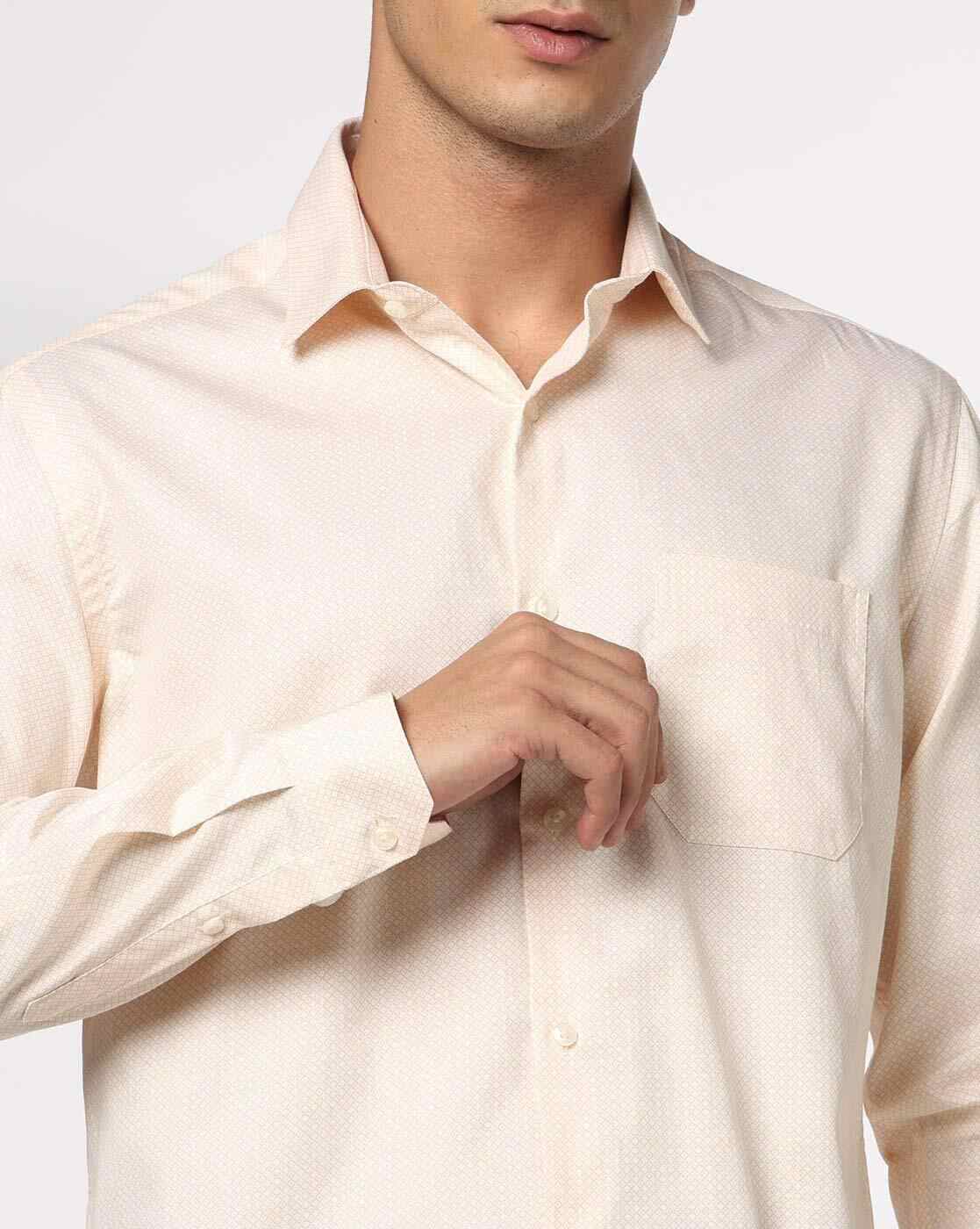 NETPLAY | Men Patterned Slim Fit Shirt with Patch Pocket|4