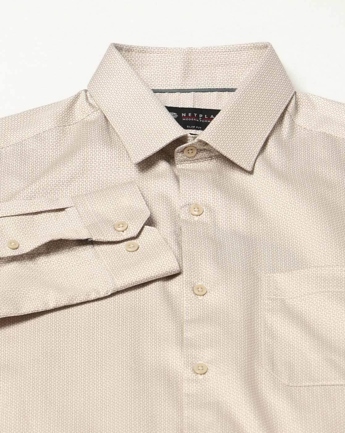 NETPLAY | Men Printed Slim Fit Shirt|5