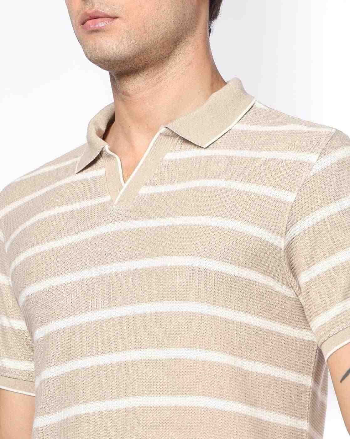 NETPLAY | Men Striped Slim Fit Polo T-Shirt|3